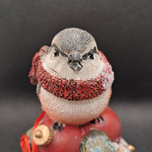 Christmas Peace Bird-5 " Tall - Table Decor-Painted Clay - Picture 9 of 9